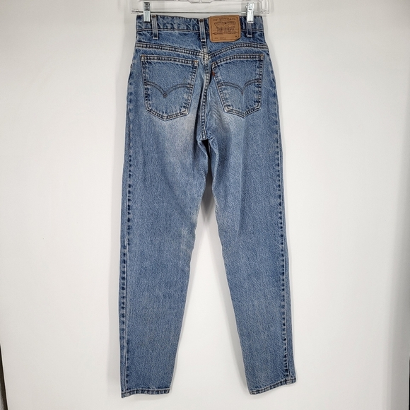 Vintage Levis 950 High Rise Straight Leg Blue Jeans Distressed Denim Size 24 - Picture 2 of 10